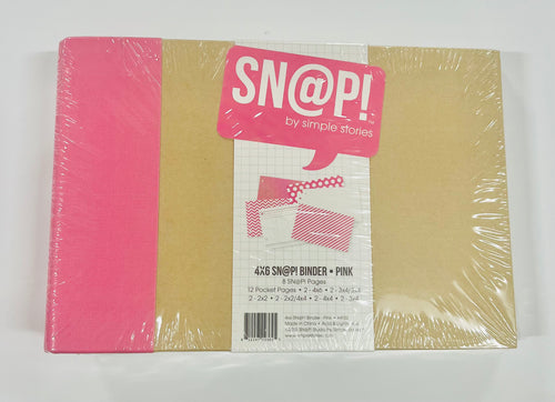 4x6 Pink Snap Album