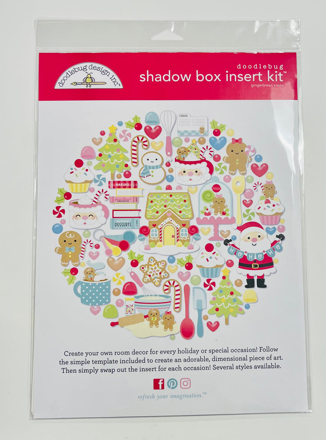 Gingerbread Kisses Shadowbox Kit