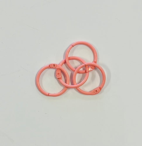 Metal Rings 1”- 4 Pack PINK