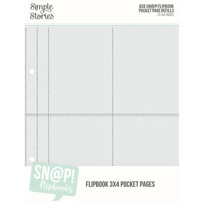 Simple Stories 6x8 Flipbook Refills 3x4 Pockets