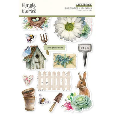 Simple Stories Vintage Spring Garden Vintage Stickerbook