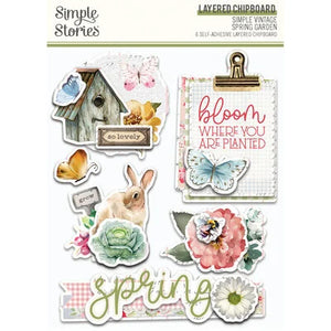 Simple Stories Vintage Spring Garden Vintage Layered Stickers