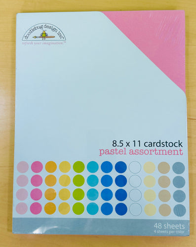 Doodlebug 8.5x11 Cardstock Pastel Assortment