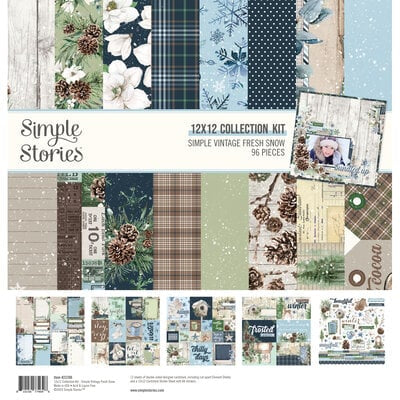 Simple Stories Vintage Fresh Snow Collection Kit