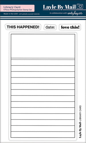 Layle By Mail Library Card Stamp Set