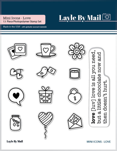 Layle By Mail Love Mini Icons Stamp Set