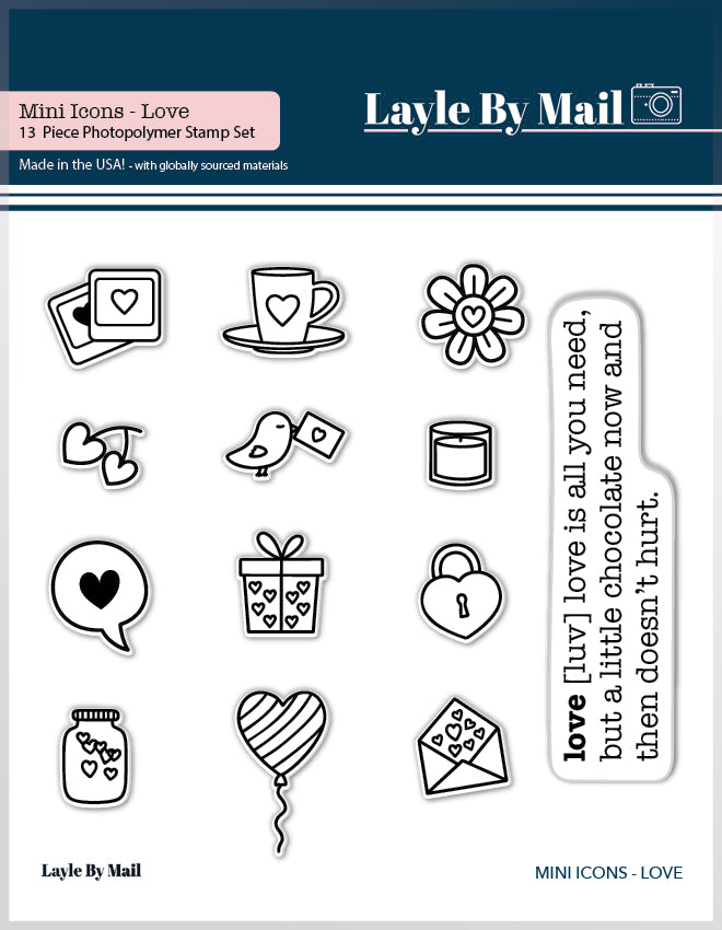 Layle By Mail Love Mini Icons Stamp Set
