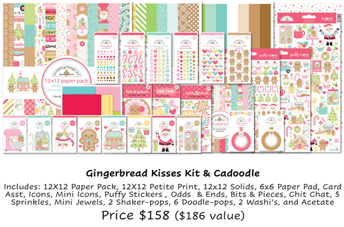 PRE-Order Doodlebug Gingerbread Kisses Kit & CaDoodle