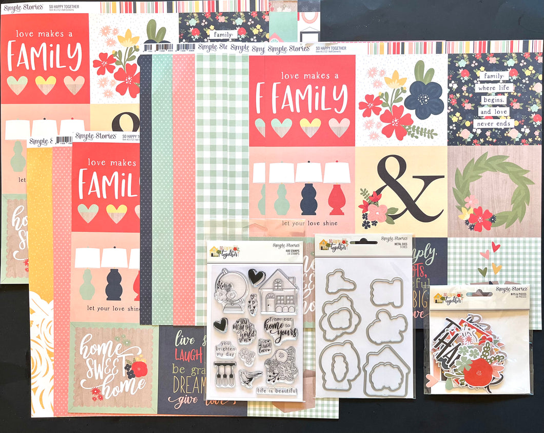 Simple Stories So Happy Together Stamp & Die Bundle