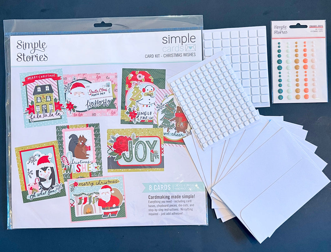 Simple Stories Christmas Wishes Card Kit Bundle