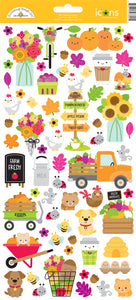 Doodlebug Farmers  Market Icon Stickers