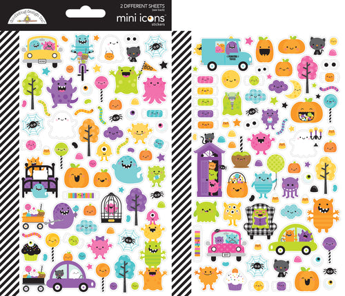 Doodlebug Pre-Order Monster Madness Mini Icon Stickers