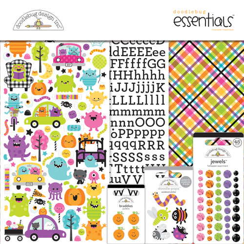Doodlebug Pre-Order Monster Madness Essential Kit