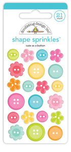 Doodlebug Cute as a Button Shape Sprinkles