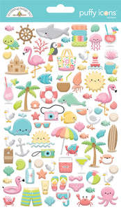 Doodlebug Seaside Summer Puffy Stickers