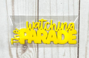 Watching the Parade Acrylic  Yellow