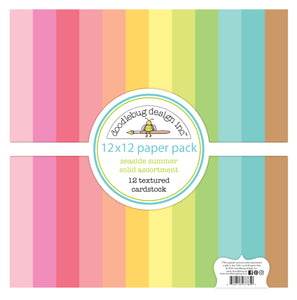 Doodlebug Seaside Summer Solid Carsstock