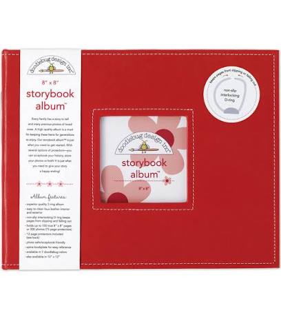 Doodlebug 8x8 Album Ladybug Red