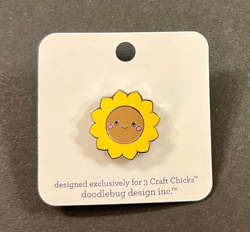 Doodlebug Collectible Pin- 3CC Sunflower