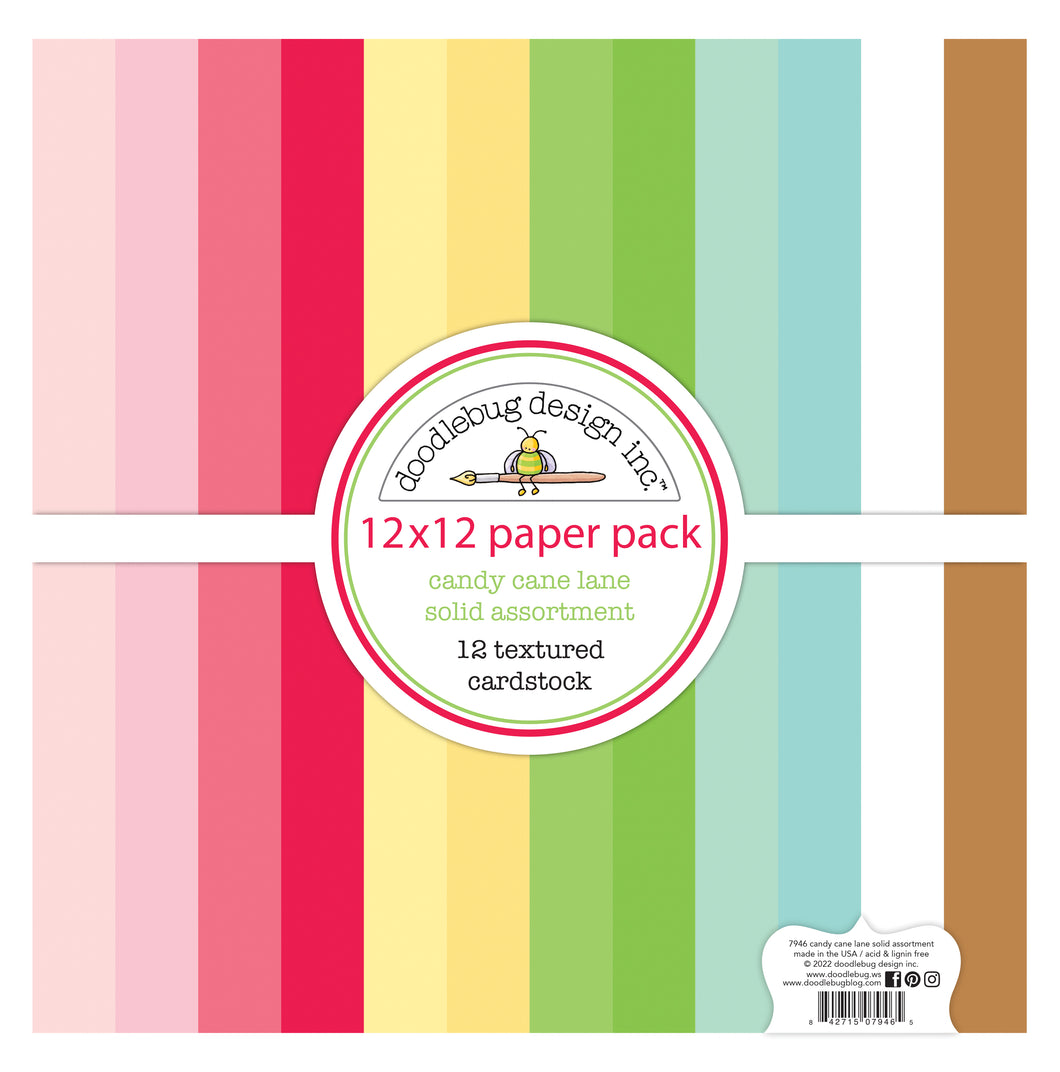Candy Cane Lane Solids Paper Pack