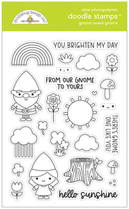 Doodlebug Over the Rainbow Gnome Sweet Gnome Doodle Stamps