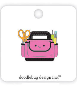 Doodlebug Collectible Pin - Pink Craft Caddy