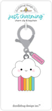 Load image into Gallery viewer, Doodlebug Over the Rainbow Key Chain