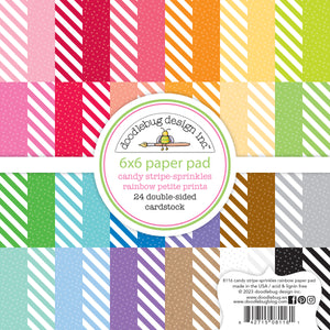 Pre-Order Doodlebug Candy Stripe-Sprinkle 6x6 Petite Print Pad