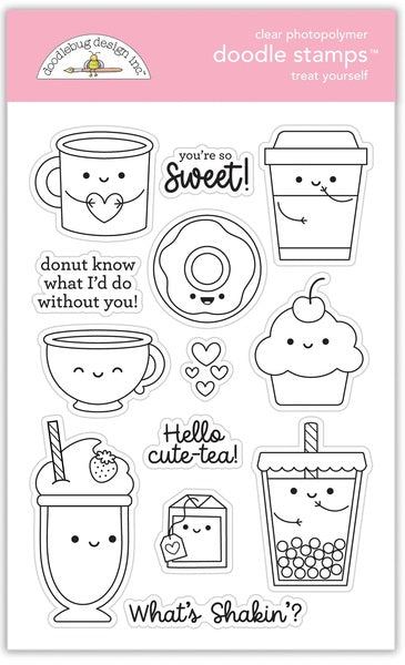NEW Doodlebug Lots of Love Treat Yourself Stamps