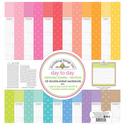 Doodlebug Day to Day Rainbow Calendar Pages