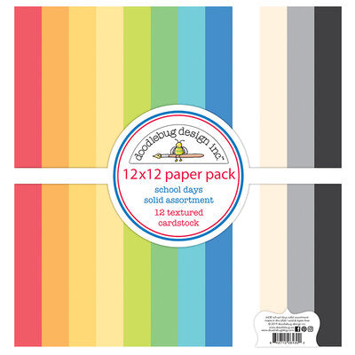 Doodlebug School Days Solids Paper Pack