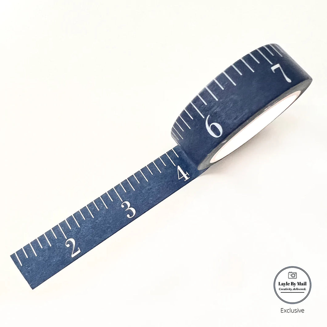 Layle By Mail Scatter Navy Ruler Washi