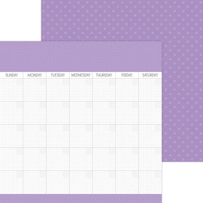 Doodlebug Day to Day Double Sides Calendar Pages - Orchid