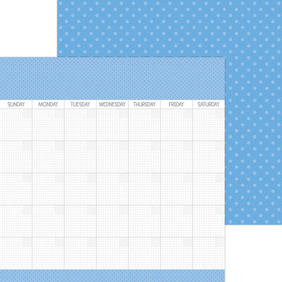 Doodlebug Day to Day Double Sides Calendar Pages - Blue Jean