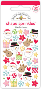 Candy Cane Lane Bits of Christmas Shape Sprinkles