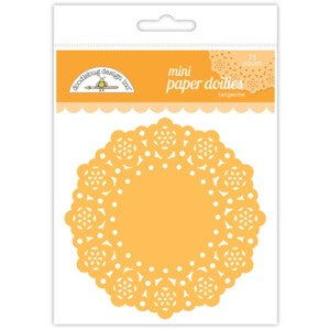Doodlebug MINI Paper Doilies Tangerine