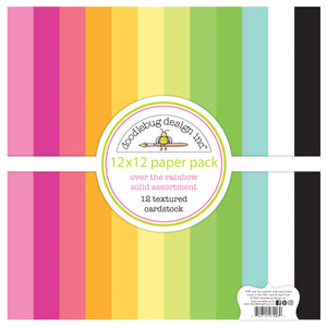 Doodlebug Over the Rainbow 12x12 Solids Paper Pack
