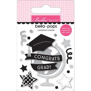 Bella Blvd Cap & Gown Bella-Pop Congrats Grad