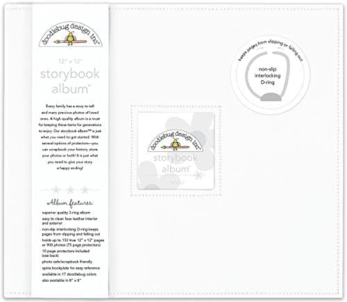 Doodlebug 12x12 Storybook Album Lily White