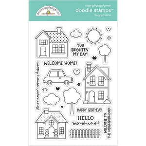 Doodlebug My Happy Place Happy Home Stamps