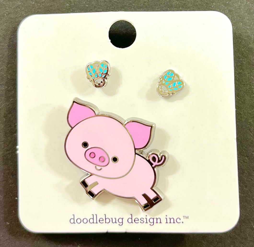 Doodlebug Collectible Pin- Pig