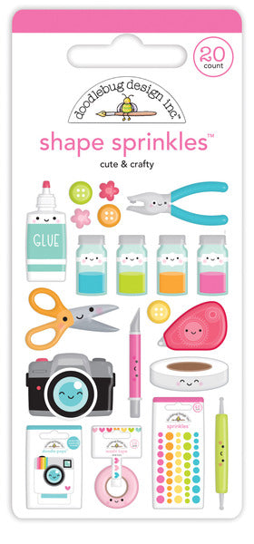 Doodlebug Cute & Crafty Shape Sprinkles