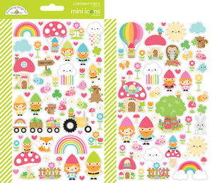 Doodlebug Over the Rainbow Mini Icon Stickers