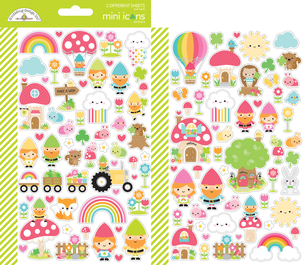 Doodlebug Over the Rainbow Mini Icon Stickers