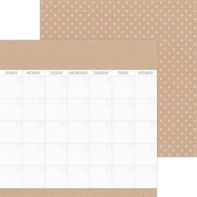 Doodlebug Day to Day Double Sides Calendar Pages - Kraft