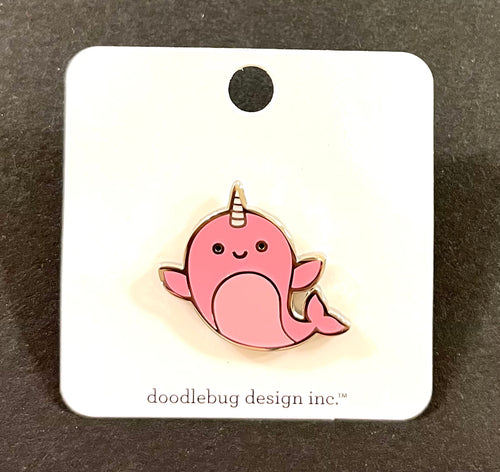 Doodlebug Collectible Pin- Narwhal