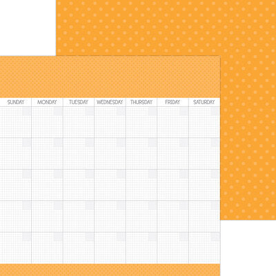 Doodlebug Day to Day Double Sides Calendar Pages - Tangerine
