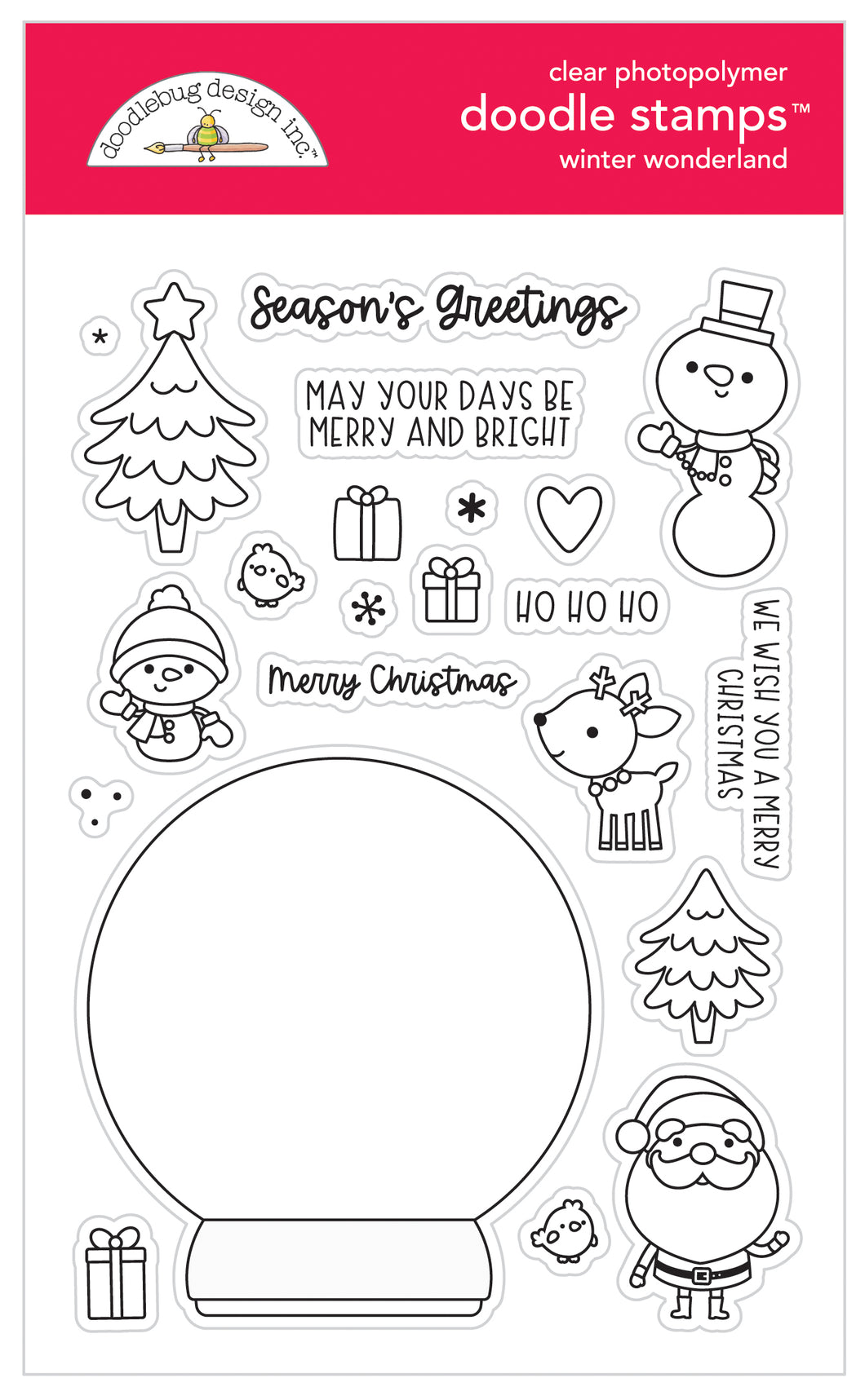 Pre-Order Doodlebug Let It Snow Winter Wonderland Stamps