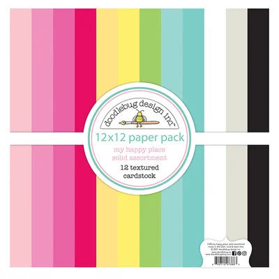 Doodlebug My Happy Place Solid Paper Pack