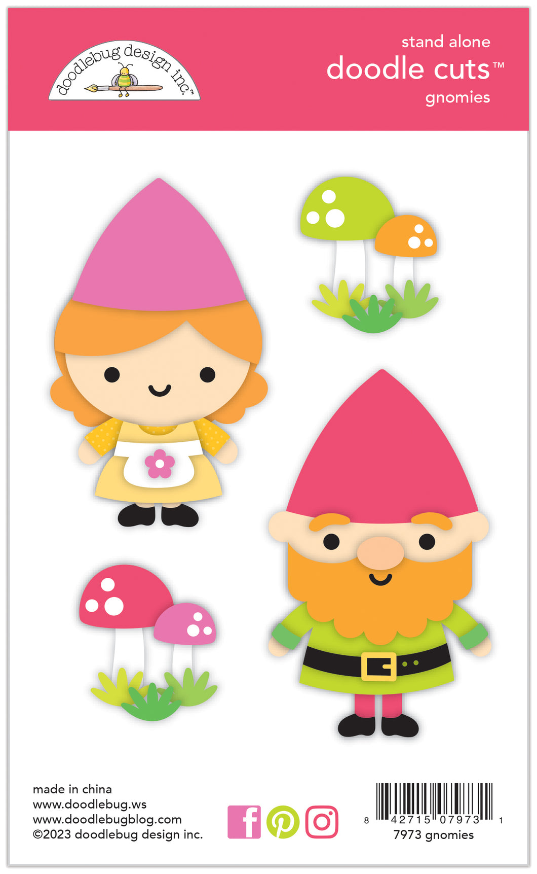 Doodlebug Over the Rainbow Gnomies Doodle Cuts